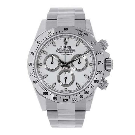 rolex daytona steel white face|rolex daytona white gold price.